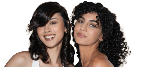 Models with curly black hair