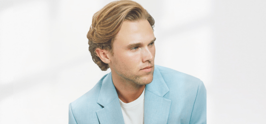 male with short blonde hair