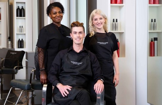  3 Stylists standing in salon